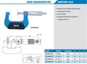 ACCUD Mekanik Disk Uçlu Mikrometre 342 Serisi 0-25 mm