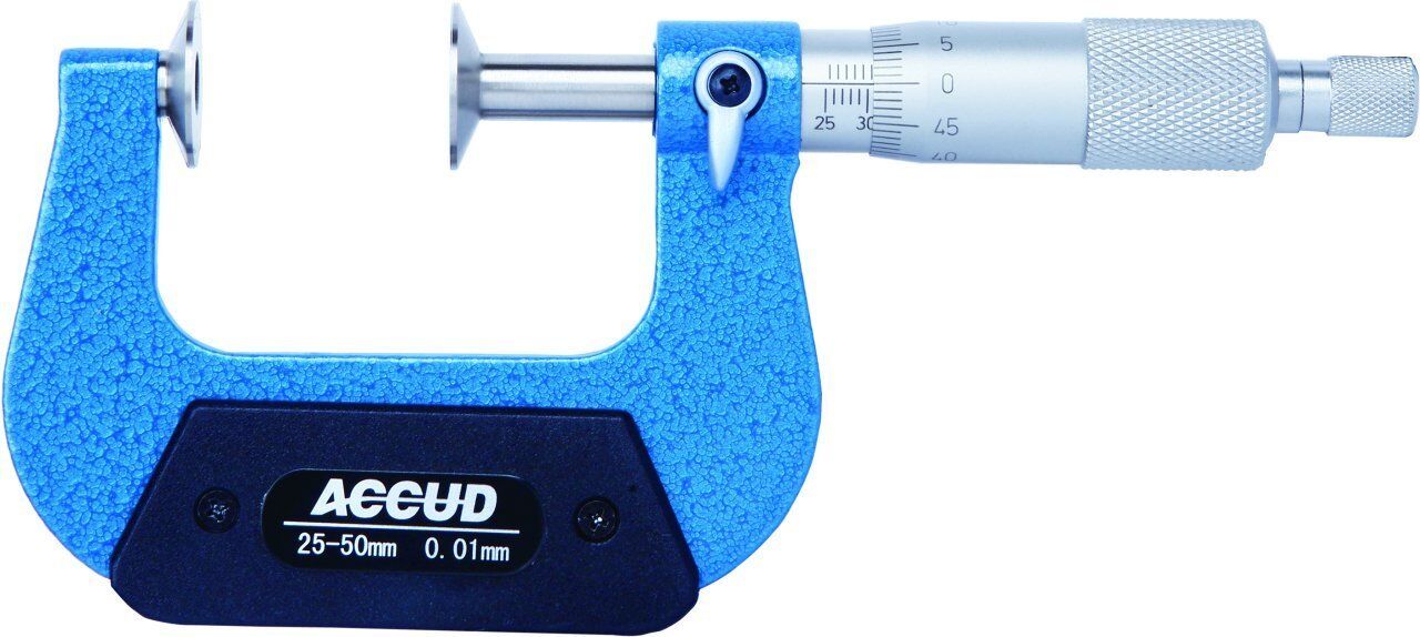 ACCUD Mekanik Disk Uçlu Mikrometre 342 Serisi 50-75 mm