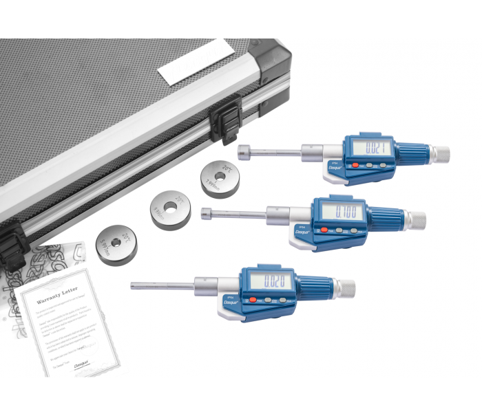 Dasqua 12-20mm Dijital 3 Ayaklı İç Çap Mikrometre Seti IP54  0.001mm 4511-9210