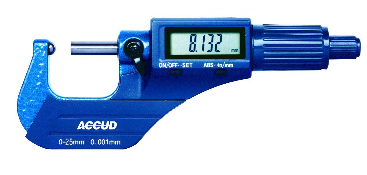 ACCUD Dijital Boru Et Kalınlığı Mikrometresi 331 Serisi 0-25 mm