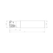 Heikenei D32 W32 L160 Z02 SPMW 1204 Silindir Saplı Takma Uçlu Freze (High Feed) SNG