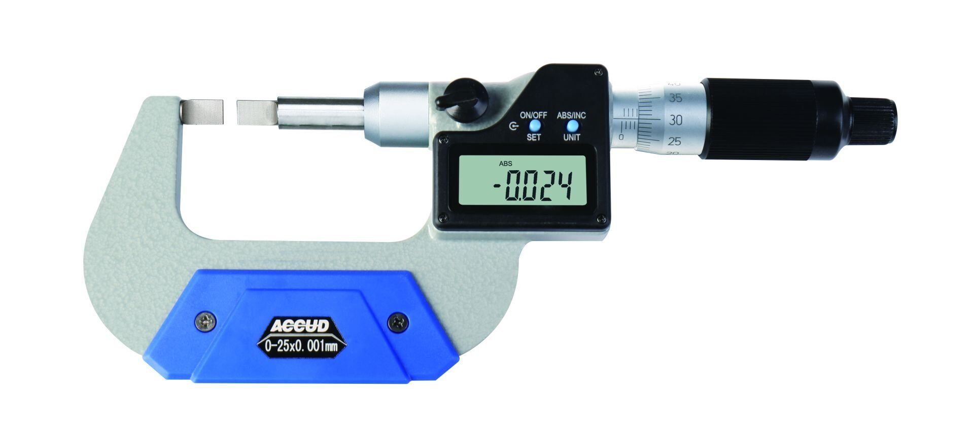 ACCUD Dijital Bıçak Ağızlı Mikrometre 316 Serisi Tip B 0-25 mm