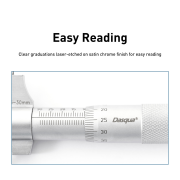 Dasqua 5-30mm Mekanik İç Çap Mikrometre 0.01mm Karbür Ağızlı 4911-8105