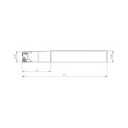 Heikenei EM90 D20 W20 L150 Z03 TCKT 0703 Silindir Saplı Takma Uçlu Freze ISCR