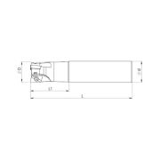 Heikenei EM90 D25 W25 L120 Z03 ADMT 1204 Silindir Saplı Takma Uçlu Freze WLTR