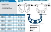 ACCUD Değiştirilebilir Uçlu Dış Çap Mikrometresi 325 Serisi 800-900mm
