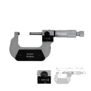 Pld 0-25mm Numaratorlu Mikrometre