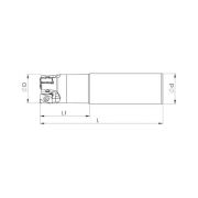 Heikenei EM90 D25 W25 L150 Z03 ANHG 1005 Silindir Saplı Takma Uçlu Freze VNDRT