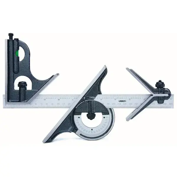 INSIZE Kombinasyonlu Açı Ölçer - 2278-2 Kombinasyonlu Açı Ölçer Hassasiyet: 0.5mm, 1/32″ ve 1mm 1/64″
