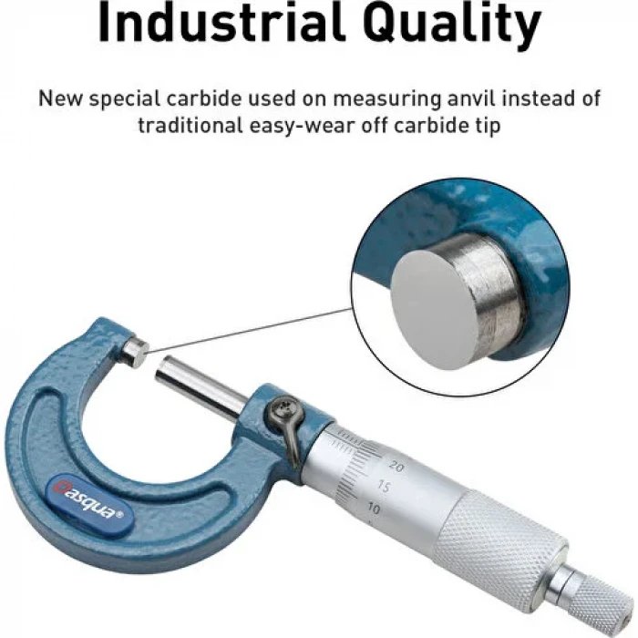 Dasqua 75-100mm Mekanik Dış Çap Mikrometre 0.01mm Paslanmaz Mil 4111-8120A