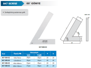 ACCUD 60° Gönye 847 Serisi 200x130mm