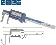 Dasqua 25-200mm İç Çap Kanal Kumpası IP67 Yağa, Suya Dirençli 0.01mm 2580-5110