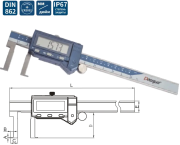 Dasqua 20-150mm İç Çap Kanal Kumpası IP67 Yağa, Suya Dirençli 0.01mm 2580-5105