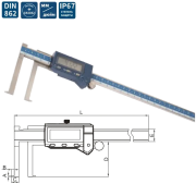 Dasqua 11-200mm İç Çap Kanal Kumpası IP67 Yağa, Suya Dirençli 0.01mm 2570-5110