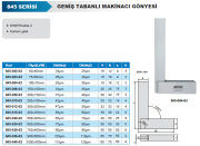 ACCUD 90° Geniş Tabanlı Gönye Kalite 2 845 Serisi 900x500mm