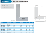 ACCUD 90° Düz Gönye 841 Serisi 75x50mm