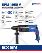 EXEN  EPM 1050 V - 1050W 30mm 3.4J Elektrikli Kırıcı-Delici Matkap