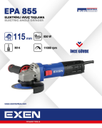EXEN  EPA 855 - 115mm 850W Elektrikli Avuç Taşlama