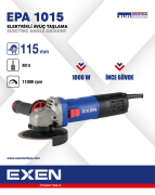 EXEN  EPA 1015 - 115mm 1000W Elektrikli Avuç Taşlama