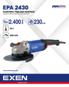 EXEN EPA 2430 - 230mm 2400W Elektrikli Taşlama