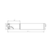 Heikenei EMR D40 W32 L250 Z04 RD..10T3 Silindir Saplı Takma Uçlu Freze ISO