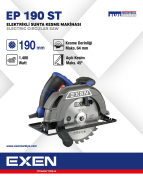 EXEN  EP 190 ST - 190mm 1400W Elektrikli Sunta Kesme Makinası
