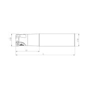 Heikenei EMR D20 W20 L150 Z02 RPMW 1003 Silindir Saplı Takma Uçlu Freze ISO