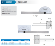 ACCUD Açı Ölçer 811 Serisi 85x150mm