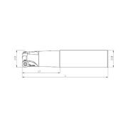 Heikenei EMR D32 W32 L160 Z03 RPMT 1204 Silindir Saplı Takma Uçlu Freze TNG