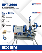 EXEN EPT 2400 1/2 - 4'' 2000W Tezgah Tipi Pafta Makinası