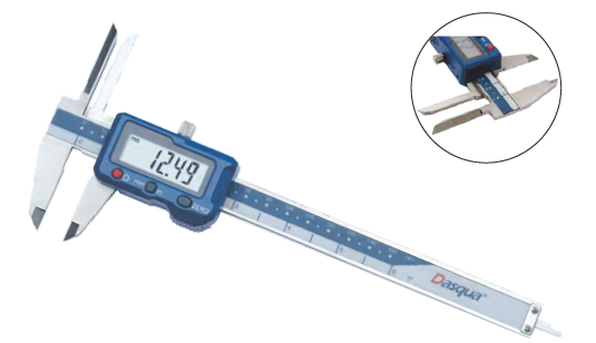 Dasqua 0-150mm Dijital Kumpas Uzun Üst Çeneli Üst Çene Boyu 44mm 2100-0615