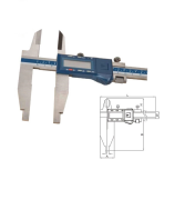 Dasqua 0-600mm Çift Çene Dijital Kumpas IP54 Suya, Toza Dirençli Bilgi Çıkışlı 2710-1113