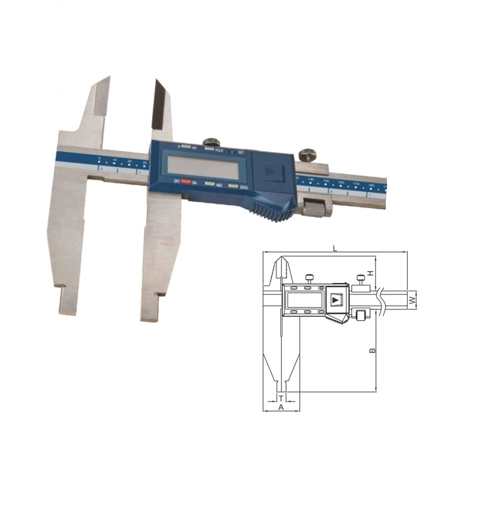 Dasqua 0-300mm Çift Çene Dijital Kumpas IP54 Suya, Toza Dirençli Bilgi Çıkışlı 2710-1105