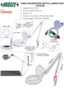 INSIZE Led Aydınlatmalı Büyüteç 7516-5D Masa Tipi