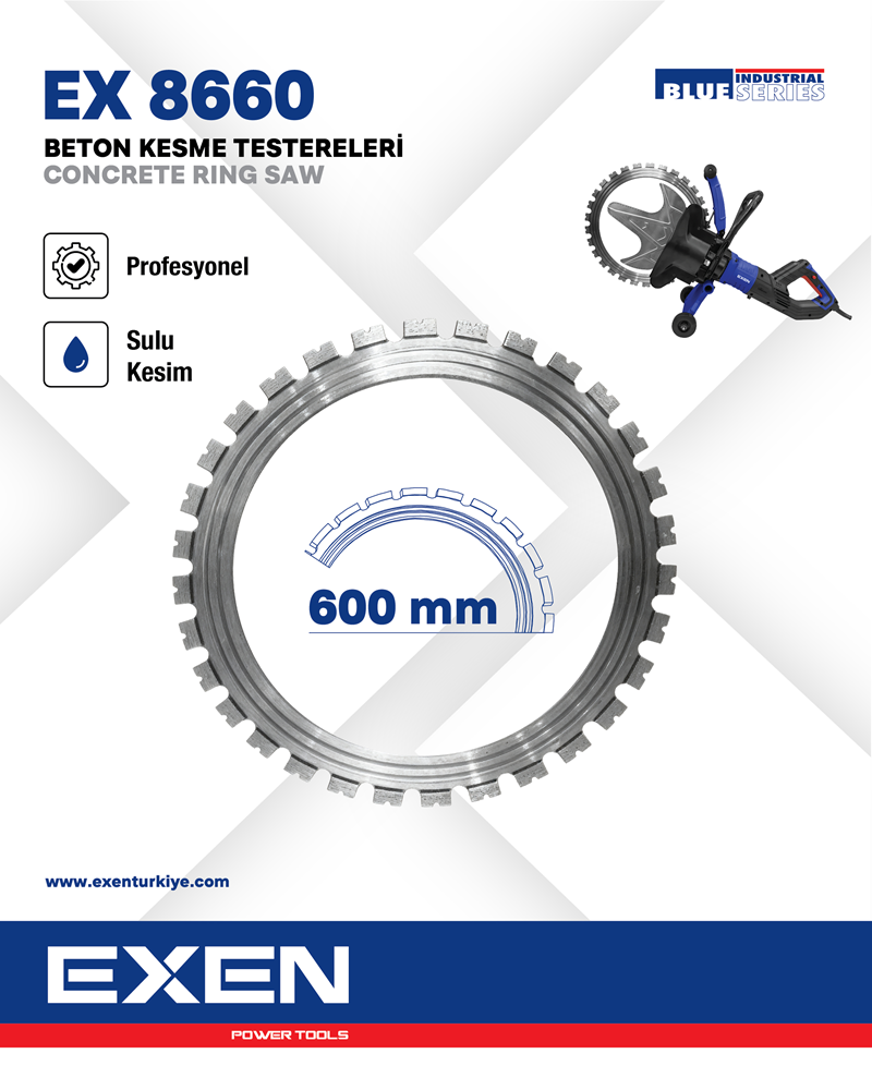 EXEN EX 8660 - 600mm Beton Kesme Testeresi