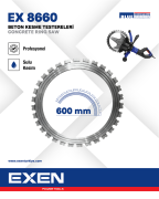 EXEN EX 8660 - 600mm Beton Kesme Testeresi