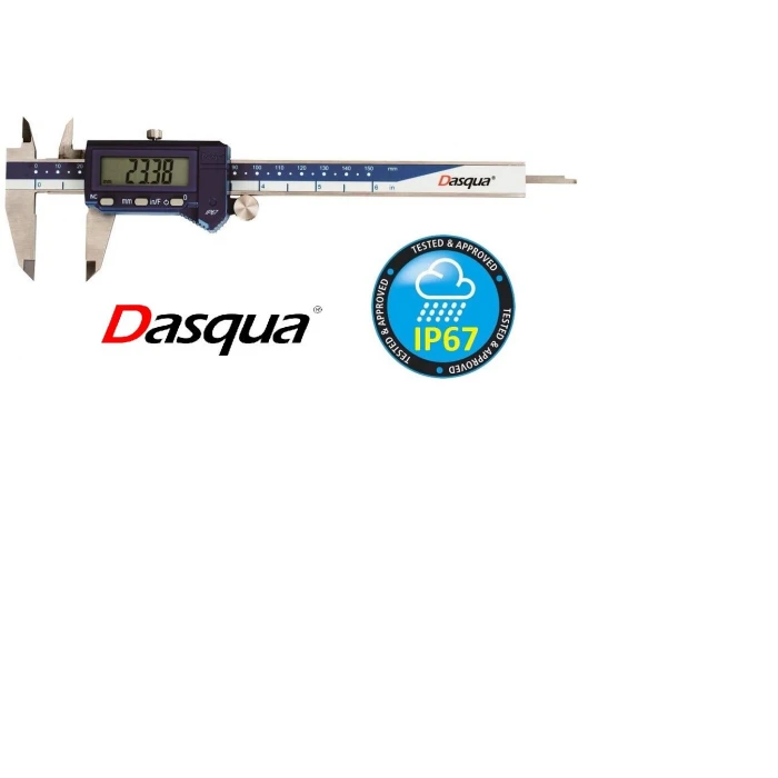 Dasqua 0-200mm Dijital Kumpas IP67 Yağa, Suya Dirençli 2015-1010