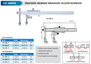 ACCUD Mekanik Merkez Mesafesi Ölçüm Kumpası 161 Serisi 0.02mm - 0-300mm