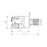 Heikenei VT EM90 25x2 M12 AOMT 1605 Vidalı Tarama Başlığı INGRSL