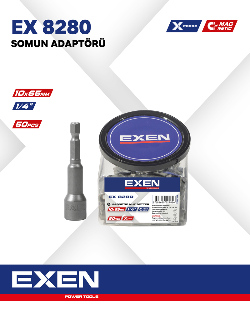 EXEN EX 8280 10x65mm Somun Adaptörü
