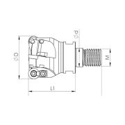 Heikenei VT EMR 25x2 M12 RD..1003 Vidalı Tarama Başlığı ISO
