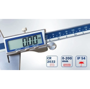Dasqua 0-200mm Metal Kasa Dijital Kumpas IP54 Suya, Toza Dirençli 2115-2310