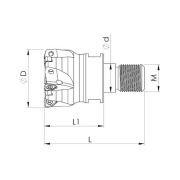 Heikenei VT BMR 25x4 M12 WNMX 0603 Vidalı Tarama Başlığı (High Feed) KRLY