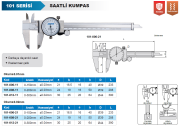 ACCUD Saatli Kumpas 101 Serisi 0.01mm - 0-150mm