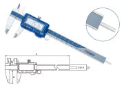 Dasqua 0-150mm Yuvarlak Çubuklu Dijital Kumpas 2000-1605