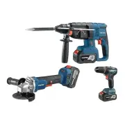 PROTER PST 903 TRİO 4.0Ah 20V Li-ion Pil  Kömürsüz Şarjlı (Üçlü Makina Set)