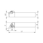 Heikenei MTJNR 40x40 R22 Dış Çap Tornalama Kateri