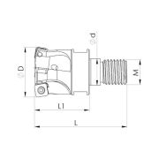 Heikenei VT BMR 40x5 M16 SOMW 0803 Vidalı Tarama Başlığı (High Feed) SNG