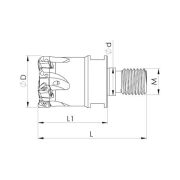 Heikenei VT EM90 25x4 M12 TNGx 1004 Vidalı Tarama Başlığı PRMT