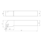 Heikenei SCLCL 25x25 M12 Dış Çap Tornalama Kateri